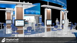 40x50 Island booth design by DisplayCraft